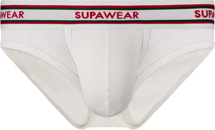 SUPAWEAR Ribbed Varsity Brief White - MAAT M - Heren Ondergoed - Slip voor Man - Mannen Brief