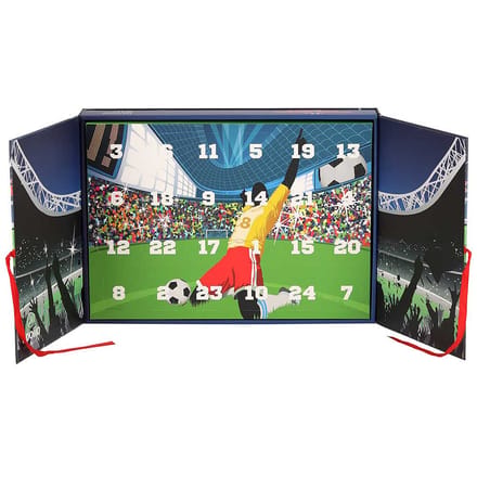 Adventskalender jongens - Voetbal - 12-Paar sokken - Maat 31/36 - adventkalender voetbal - adventkalender kinderen