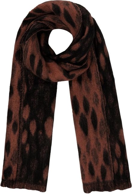 Sjaal dierenprint Bruin Polyester - yehwang