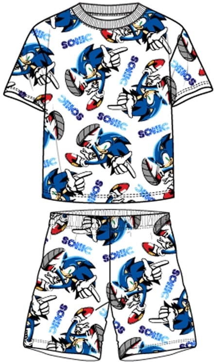 Sonic The Hedgehog Pyjama Wit Katoen Maat 152