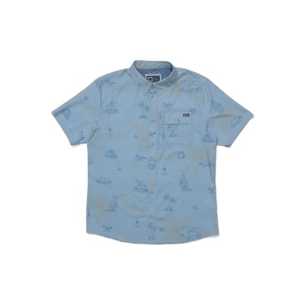 Salty Crew Flagship Uv Button Up Shirt blauw