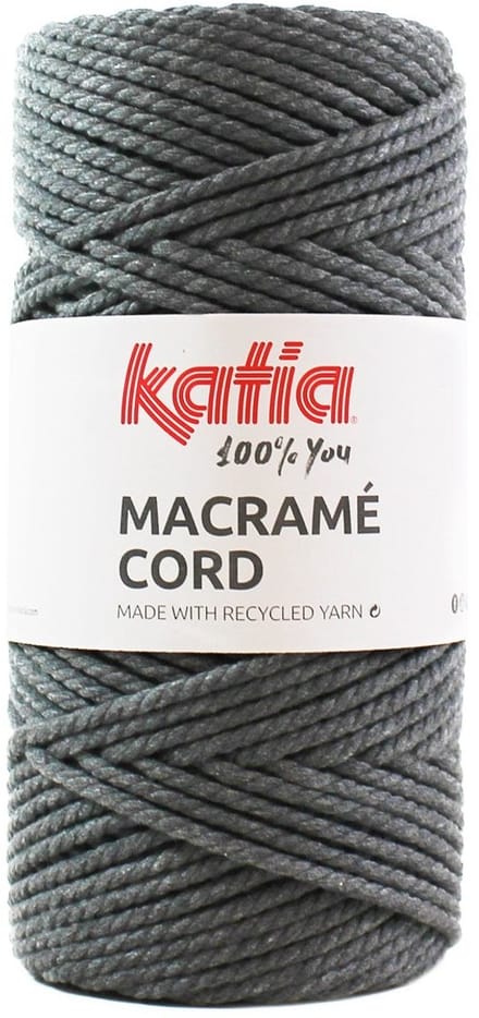 Katia Macramé Cord - 103 donkergrijs - Katoen Garen