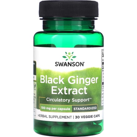 Extrait de Gingembre Noir, 100mg, 30 Gélules Végétales