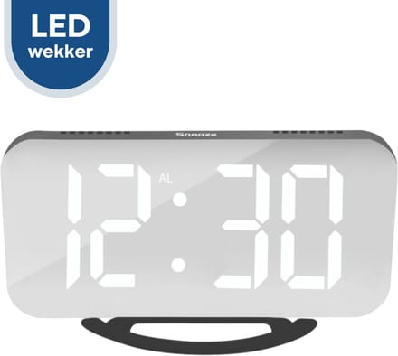 FOXLY® Digitale LED Wekker - Klok - Slaapkamer - Energiezuinig - Inclusief USB Kabel