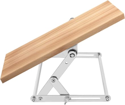 Adjustable Table Saw Trolley Height Adjustable 2.5-14.5 cm Load Capacity 35 kg Stainless Steel Roll Stand for Workshop Woodworking Industrial Folding Lightweight