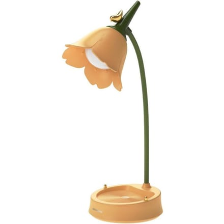 Lampe de bureau LED en forme de fleur, éclairage de chambre d'étudiant, lampe de lecture tactile, Protection des yeux, lampe multifonction, lampe de Table jaune