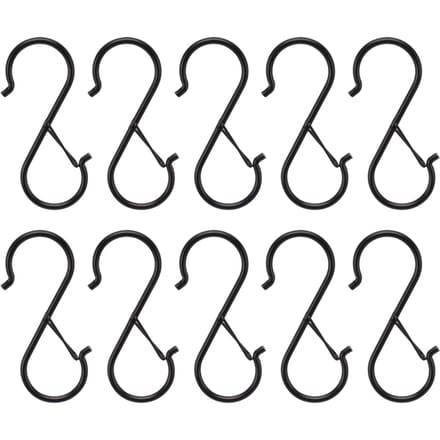 10 Stuks S-vormige Haken Hanghaken IJzer met Veiligheidsgesp voor Kast Keuken Huis