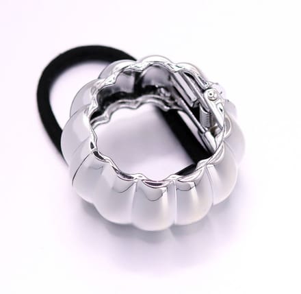 Staartklem zilver ribbel