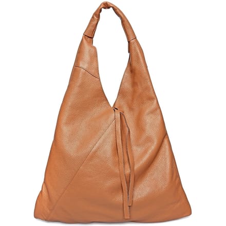 Anna Luchini Brown Rundleer Tas