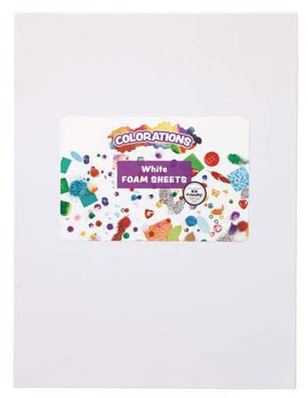 Colorations foam knutselvellen wit 10 stuks - creatief speelgoed.