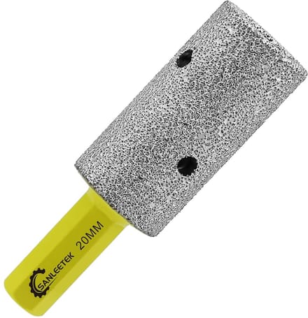 Diamant Vingerfrees - Afschuiningsbit Vormfrees - Gaten Bewerken - Vacuüm Gesoldeerde Technologie - 20 mm diameter - Zilver