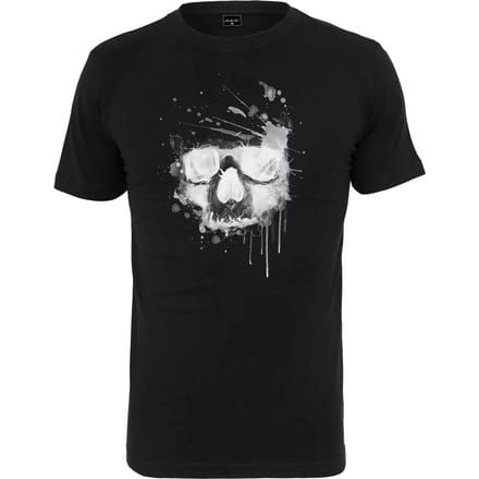 Mister Tee - Waterpaint Skull Heren Tshirt - 3XL - Zwart