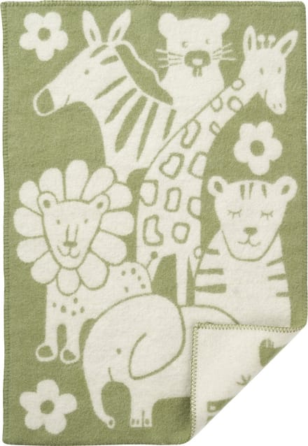 Klippan wiegdeken 65x90cm - eco wol - Picnic groen