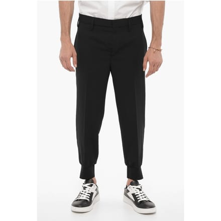 Laag getailleerde slim fit JACK-broek in zwart