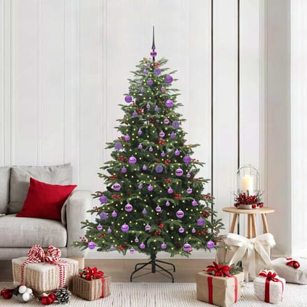 vidaXL - Kunstkerstboom - Groen - 180 - cm - PVC - en - Metaal - en - Plastic