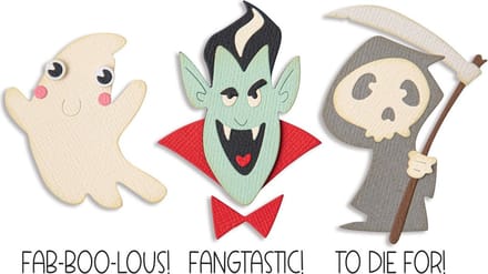 Sizzix Thinlits Die Set with Stamps Spooky Friends