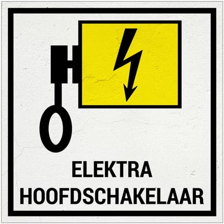 Elektra hoofdschakelaar bord | Forex Re materiaal | 20 x 20 cm