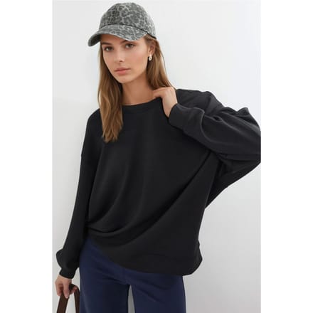 Ontspannen Pasvorm Crewneck Gebreide Sweater