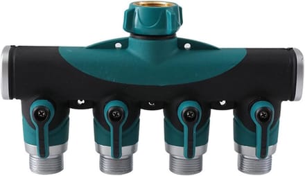 Water Timer - Irrigatie Controller - Gazon Water Geven - Wifi Afstandsbediening - 4-weg connector - Grijs