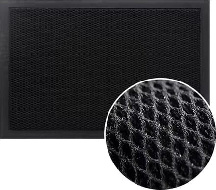 3D Mesh Deurmat Anti-Slip voor binnen - 90x60cm - Rubber/Stof - Zwart - Droogloopmat Antislip