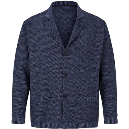 Jan Vanderstorm herren Vest - 76/78 - blauw - Plus Size