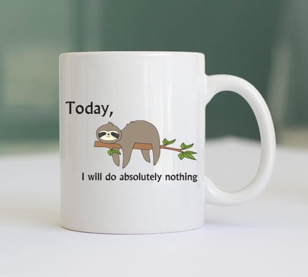 Mok met Tekst "Today I Do Nothing" - Grappige Mok - Kantoor Accessoires - Mok met Tekst - Mok Cadeau