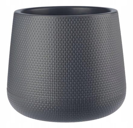 Galicja Agate Pot 17cm Grijs Rattan Look Kunststof