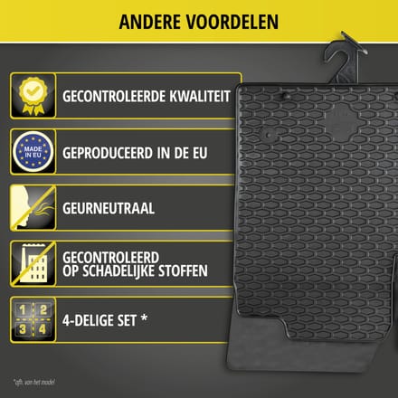 Walser DirtGuard rubberen voetmatten geschikt voor Audi A6 05/2011-09/2018