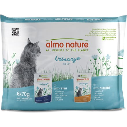 12x70g Urinary Help Vis & Kip Almo Nature Holistic Kattenvoer