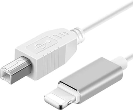 8-Pins naar USB-B MIDI kabel adapter geschikt voor iPhone en iPad - geschikt voor Lightning - Printer kabel - 1 meter
