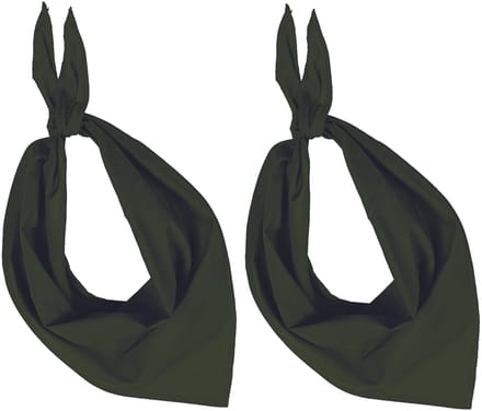 2x Zakdoek bandana olijf groen - hoofddoekjes