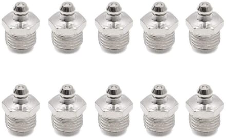 Smeernippels - Nippels Smeermiddelen - Motoronderhoud - Vernikkeld Metaal - 1/4 inch - Zilver