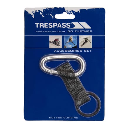 Trespass Affix 6mm Karabijnhaak met Band en Rubber Ring
