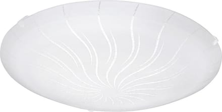 EGLO Margitta 1 - Wand/Plafondlamp - 1 Lichts - Ø315mm. - Wit - Granille Wit, Helder