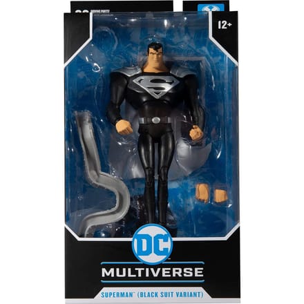 DC MULTIVERSE 7IN - ANIMATED SUPERMAN (BLACK SUIT)