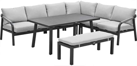 Garden Impressions Tarera lounge dining set 6-delig - donker grijs