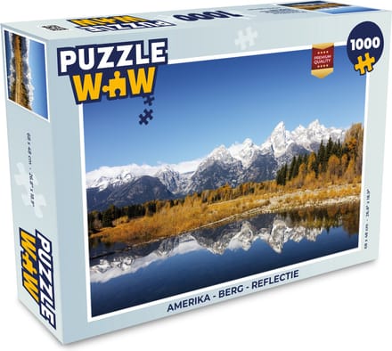 Puzzel Amerika - Berg - Reflectie - Legpuzzel - Puzzel 1000 stukjes volwassenen