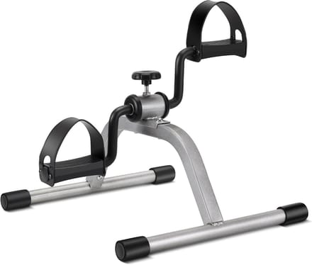 Mini Hometrainer - Vloerfiets - Been en Arm - Spanning Instelbaar - 1.9 kg - Grijs