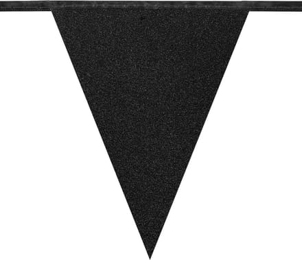 Boland - Kartonnen vlaggenlijn Glitter zwart - Glitter & Glamour - Glitter - Glamour - Feestversiering