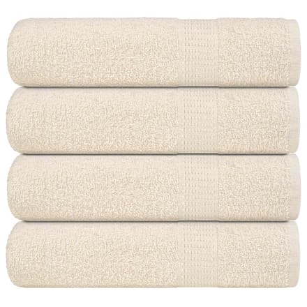 vidaXL - Handdoeken - FROGN - 4 - st - 50x100 - cm - 360 - g/m² - crème