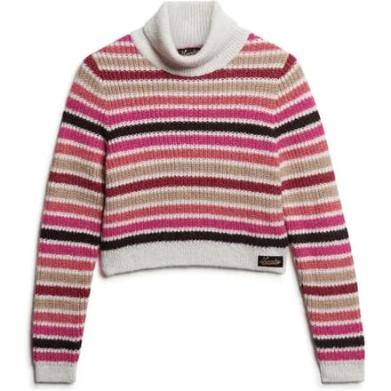 Superdry - Gestreepte korte coltrui - Dames - Sweaters