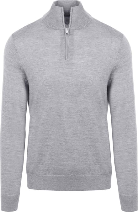 King Essentials The Michael Half Zip Pull Merino Grijs - Maat XL - Heren - Pullovers