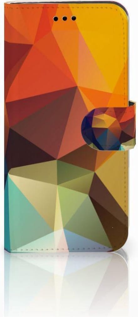 Huawei P10 Lite Book Case Polygon Color