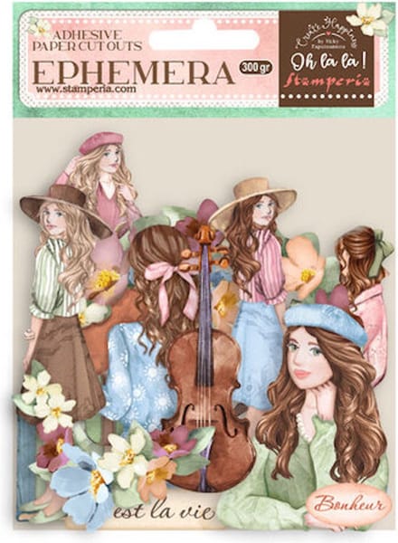 Stamperia - Create Happiness Oh lá lá Girls and Flowers Ephemera (DFLCT18)