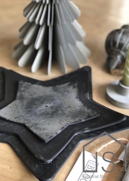 Kerstservies kerst borden groot stervorm 4 stuks dinerborden