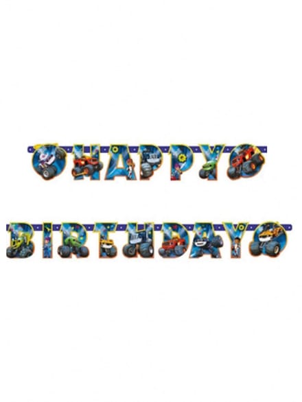 Blaze en de Monsterwielen Letterslinger 1,8 meter