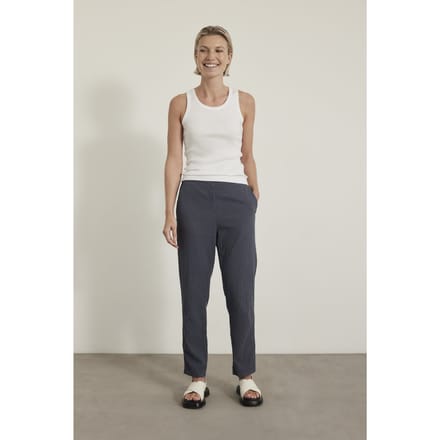 Knitted Senna Pants Night Blue Maat: S | Straight Broeken Outlet | Dames | Blauw