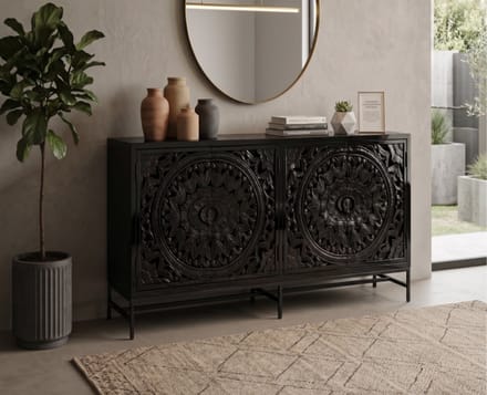 Tower Living Dressoir Casina 200x45x90 cm - Zwart