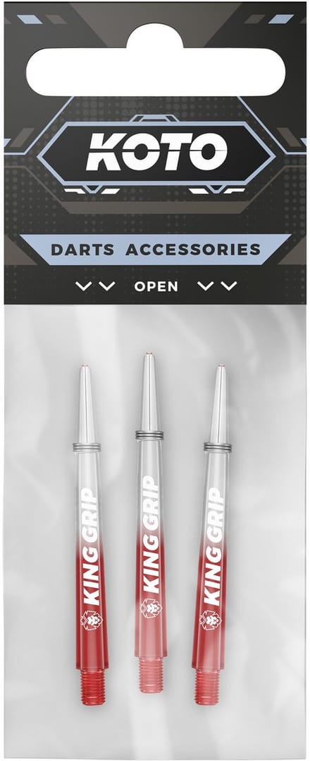 KOTO King Grip Colors Red Clear - Dart Shafts Inbetween