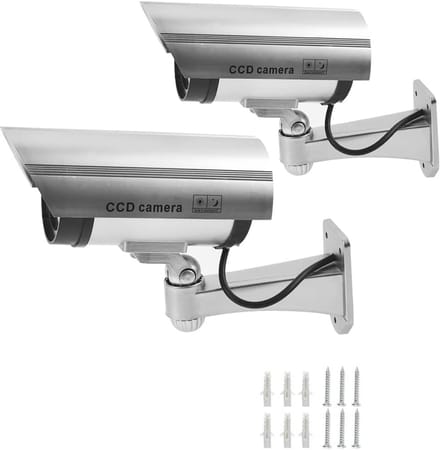 2 Stuks Dummy Camera's voor Buiten met Knipperende LED